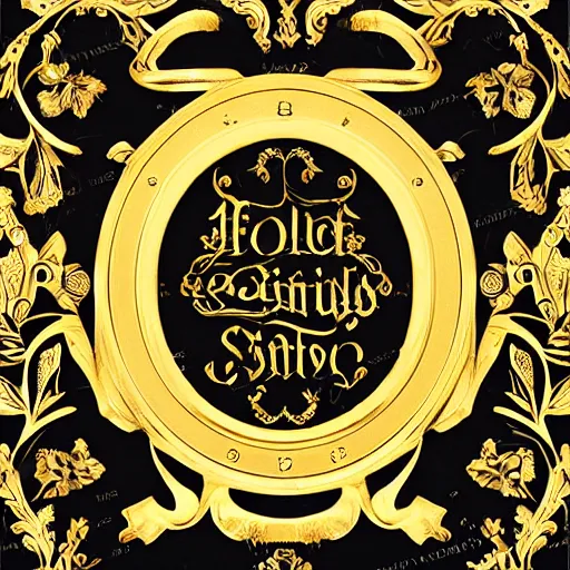 Prompt: flourished victorian typography, realistic gold, black background, octane render, studio setup, 4 k