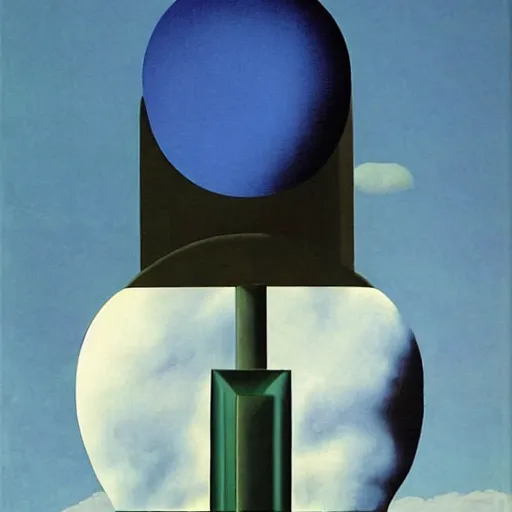 Image similar to liminal space, surrealist art by René Magritte