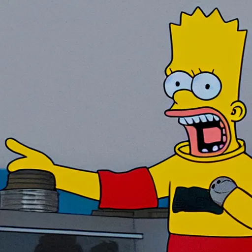 Image similar to Bart Simpson returns to Tijuana, dramatic