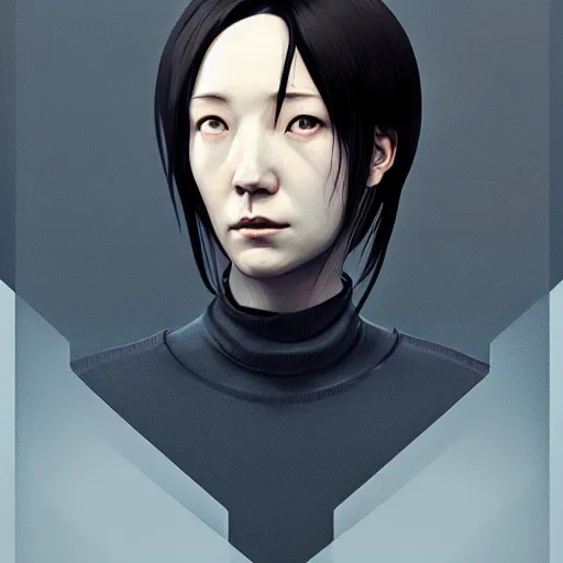 Image similar to portait of serial experiments : lain, sci - fi, techwear, intricate, elegant, highly detailed, digital painting, artstation, concept art, smooth, sharp focus, illustration, by bartek fedyczak, erak note, tooth wu, neil richards, kan liu, siwoo kim, jisu choe