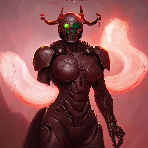 Prompt: doom eternal, mutant, armor fused with the body, painted by stanley lau, painted by greg rutkowski, painted by stanley, artgerm, masterpiece, digital art, trending on arts