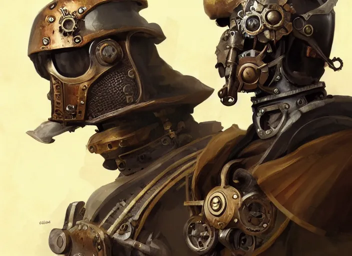 Prompt: 1 5 th century spanish soldier, steampunk, cogs, vapor and steam, game character concept art, wide view, high detailed, full perfect, symmetrical portrait, high detail, by craig mullins, peter mohrbacher, unreal engine, octane rendered, 8 k, dark beauty, trending on artstation