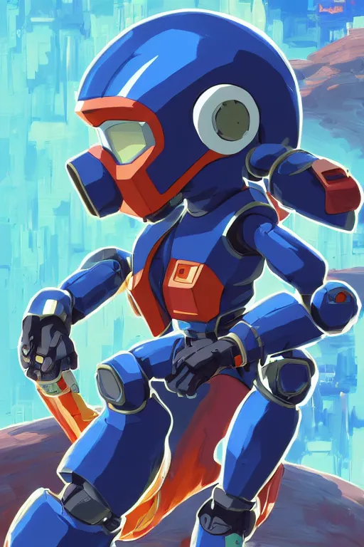 Image similar to robot ninja mask helmet megaman x zero rockman 2 0 2 2 switch game boss legacy collection fanart artsation, art gta 5 comics, behance hd by jesper ejsing, by rhads, makoto shinkai and lois van baarle, ilya kuvshinov, rossdraws global illumination ray tracing