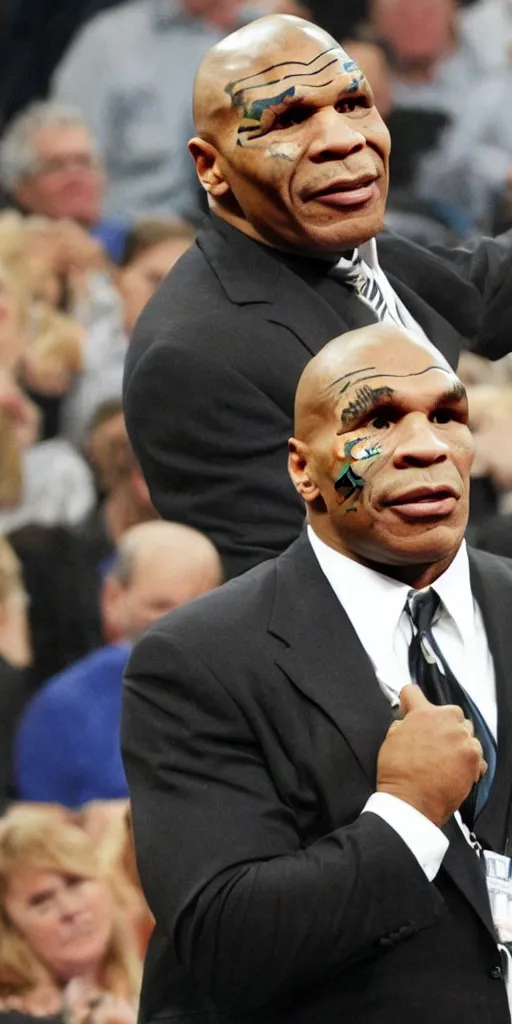 Image similar to mike tyson as a judge