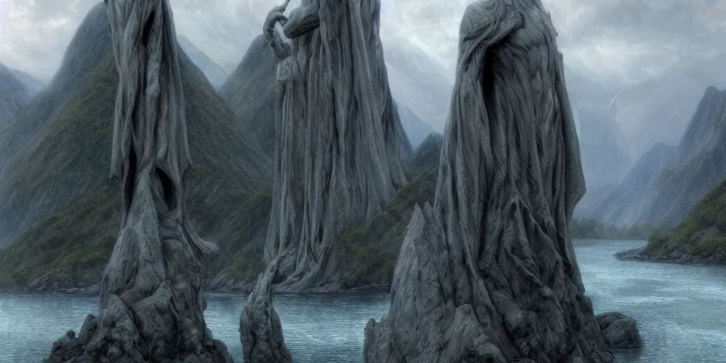 The Argonath Lord of the Rings LOTR Fellowship Painting - Etsy