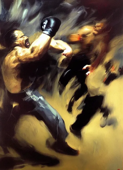 Image similar to joe biden punching, angry, screaming, painting by phil hale, fransico goya,'action lines '!!!, graphic style, visible brushstrokes, motion blur, blurry, visible paint texture, crisp hd image