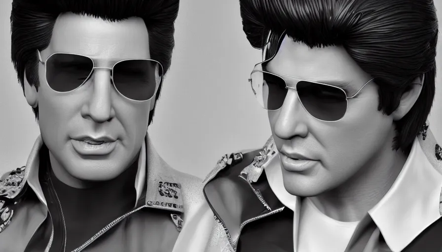 Prompt: John Travolta as Elvis, hyperdetailed, artstation, cgsociety, 8k