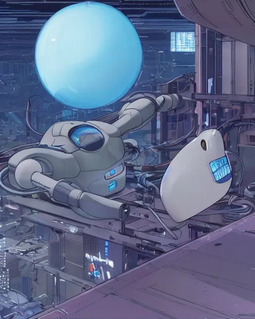 Image similar to a rat as a robot, cybernetic enhancements, art by makoto shinkai and alan bean, yukito kishiro