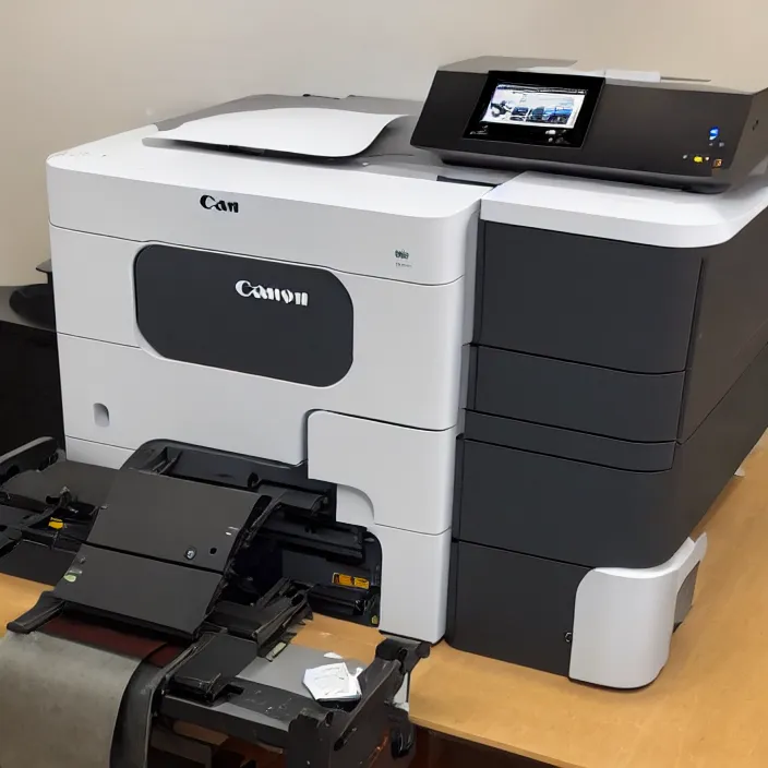 Prompt: a studio photo of the canon lbp - 8 1 0 laser printer