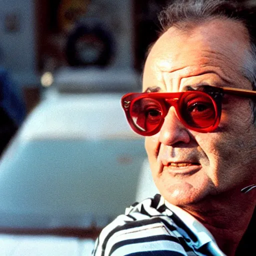 Prompt: bill murray as hunter thompson, movie still, promotional shot