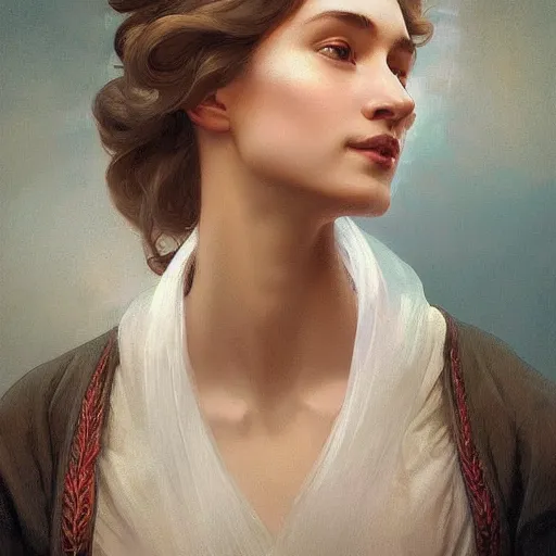 Prompt: portrait of pushkin! intricate, elegant, highly detailed, vision of holy perfection! smile, digital painting, artstation, concept art, smooth, sharp focus, illustration, art by artgerm and greg rutkowski and alphonse mucha