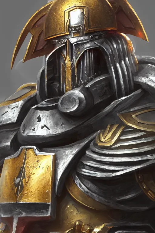 Image similar to armor portrait heros warhammer 4 0 k horus heresy fanart - the primarchs emperor by johannes helgeson animated with vfx concept artist & illustrator global illumination ray tracing hdr fanart arstation zbrush central hardmesh 8 k octane renderer comics stylized