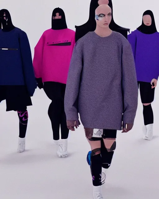 Image similar to leaked screenshot of Balenciaga's 2033 campaign