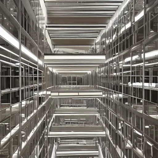 Prompt: ikea store architecture labyrinth optical illusion designed by architect mc escher