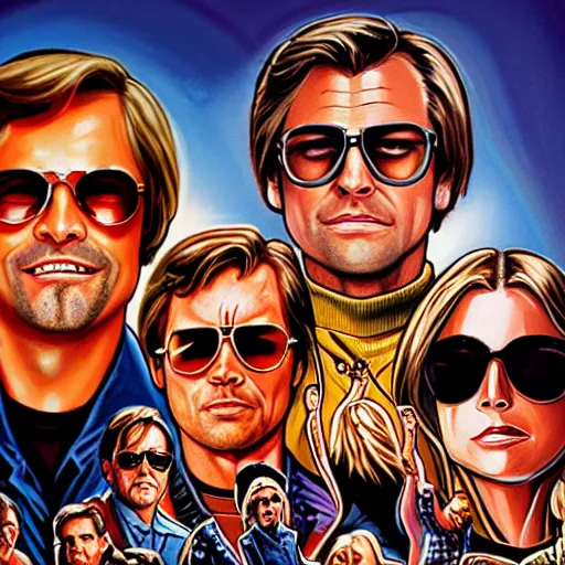 Image similar to once upon a time in hollywood jeffrey dahmer, oil painting, ultradetailed, artstation, ultradetailed, digital painting, ultradetailed