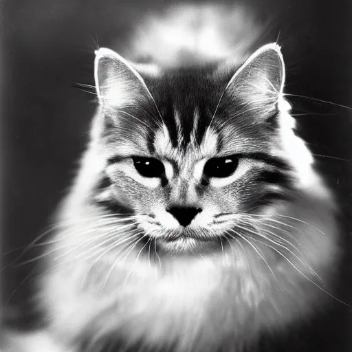 Image similar to igor the siberian cat photographed by george hurrell