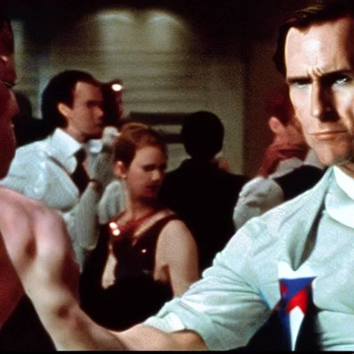 Prompt: American Revolution in American Psycho (1999)