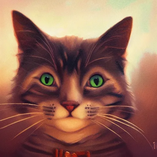 Image similar to cat theme logo, cat theme banner, cat design, a smiling cat, art photography style, trending on artstation, warm light, lovely and cute, fantasy art, 8 k resolution, cynical realism