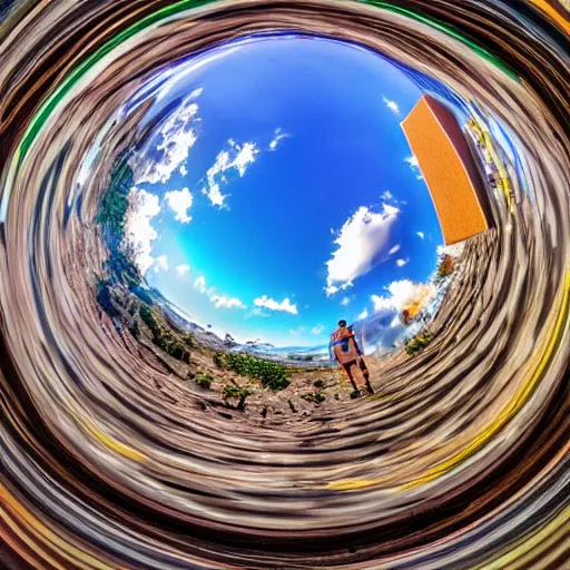 Image similar to walking around in heaven, GoPro, fisheye lens, high resolution 8k,