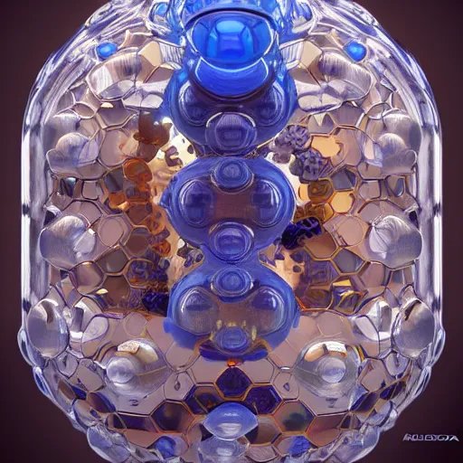 Prompt: blue, 4octane render of molecules fighting virus,cells, microscopic, intricate, detailed, studio, concept art, 4k, sharp focus, art by anthony macbain + alphonse mucha