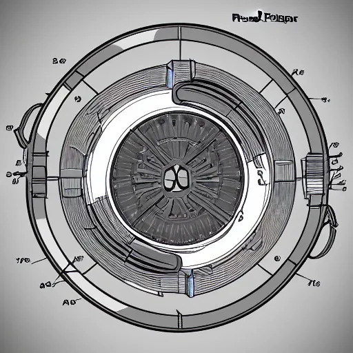 Image similar to fusion reactor patent drawing style