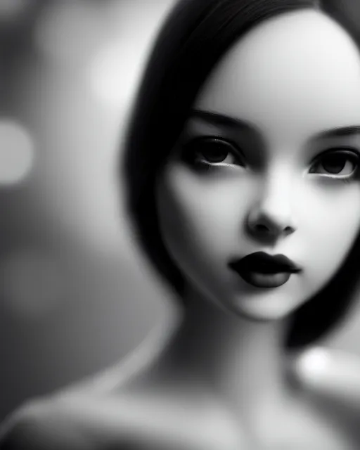 Image similar to black and white dreamy young beautiful female artificial intelligence, cinematic, rim light, bokeh, photo - realistic, elegant, high detail, 8 k, masterpiece, photo taken in 1 9 3 0
