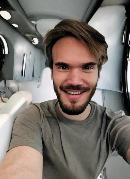 Image similar to selfie still of PewDiePie