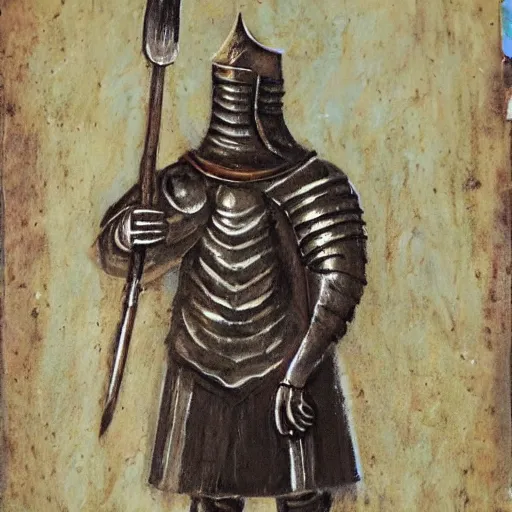 Image similar to a knight with a mighty fork in hand