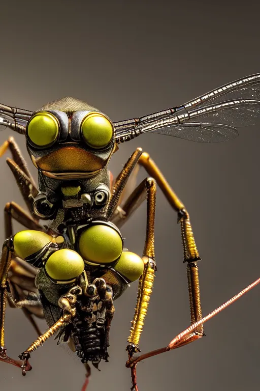 Image similar to a macro photograph of a pixar bio - mech cyborg dragonfly by adam gor, by javier ruperez, by ellen jewett, 8 k