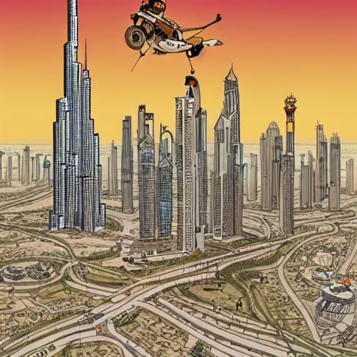 Image similar to gta : dubai, by mattias adolfsson