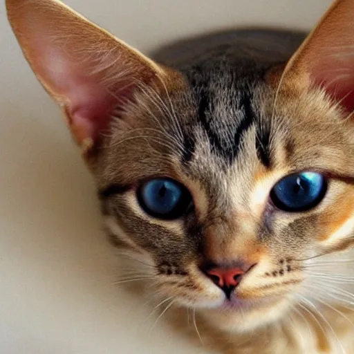 Image similar to cute cat head with snake body