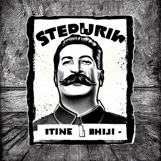 Prompt: stalin drink burger