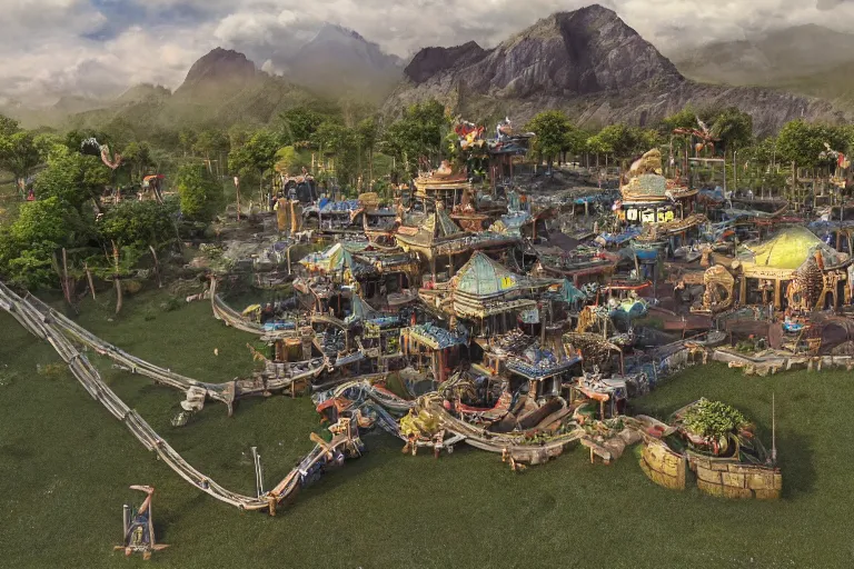 Image similar to shambala, cinematic