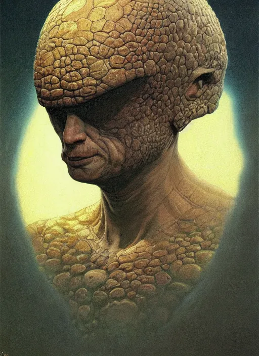 Image similar to full body and head portrait of a sontaran, by lawrence alma-tadema and zdzislaw beksinski and norman rockwell and jack kirby and tom lovell and greg staples, artstation creature art