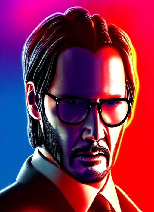 photograph poster of John wick, sunglasses,at night Stable Diffusion