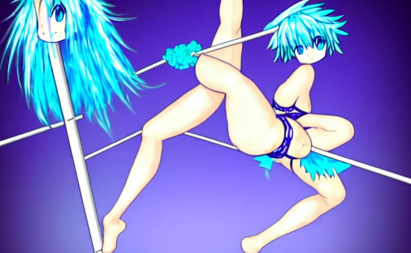 Image similar to cirno pole dancing