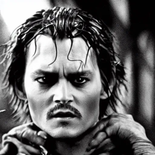 Image similar to johny depp in the lord of the rings, high quality photograph, 3 5 mm camera