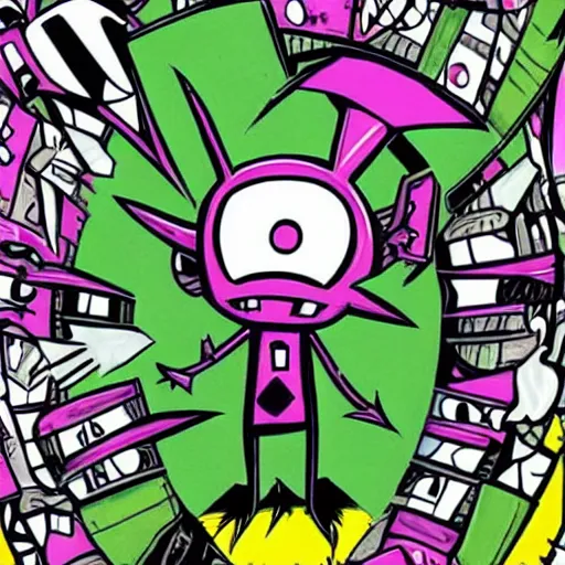 Image similar to invader zim