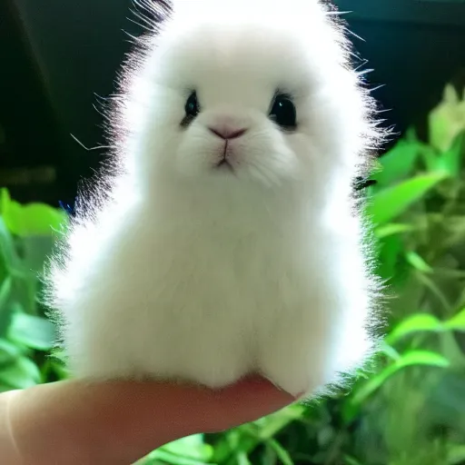 Prompt: the fluffiest tiniest bunny in the world, cute adorable, fluffy, furry, soft