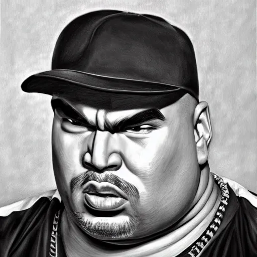 Image similar to ultra realistic portrait painting of big pun, art by akira toriyama, 4 k, dragon ball artstyle, cel shaded, highly detailed, epic lighting