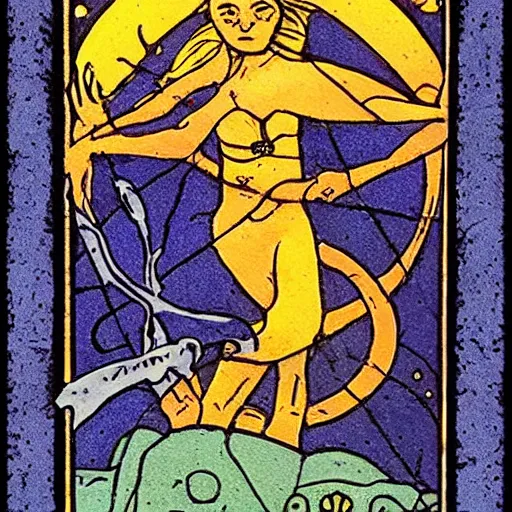 Image similar to tarot card, witchcraft