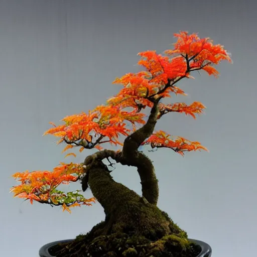 Prompt: momiji bonsai tree, mini tree, photo,