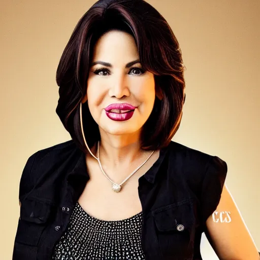 Prompt: dslr photo portrait still of 5 1 year old age 5 1 selena quintanilla at age 5 1!!!, 8 5 mm f 1. 8, studio lighting, vogue