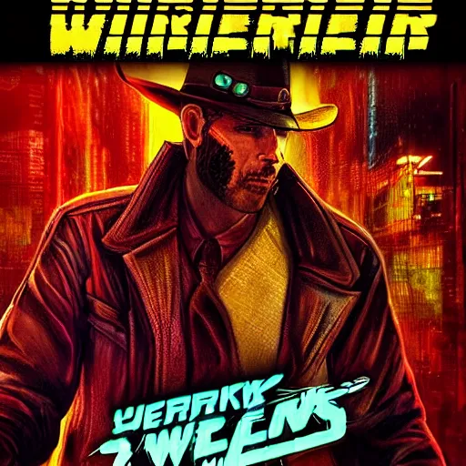 cyberpunk wild west, high detail, blade runner style