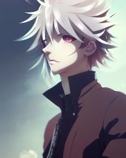 Image similar to extremely attractive feminine male anime character screenshot, nagito komaeda, anime, intricate, sharp focus, illustration, highly detailed, digital painting, cell shaded, concept art, matte, art by ilya kuvshinov and kyoto animation and wlop, ruan jia and greg rutkowski, studio quality, masterpiece