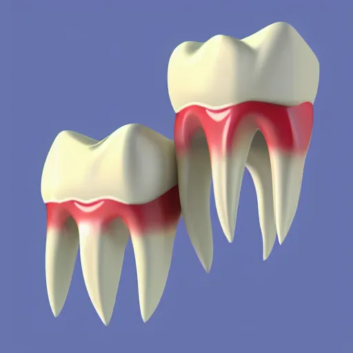 Image similar to poorly rendered 3 d set of teeth