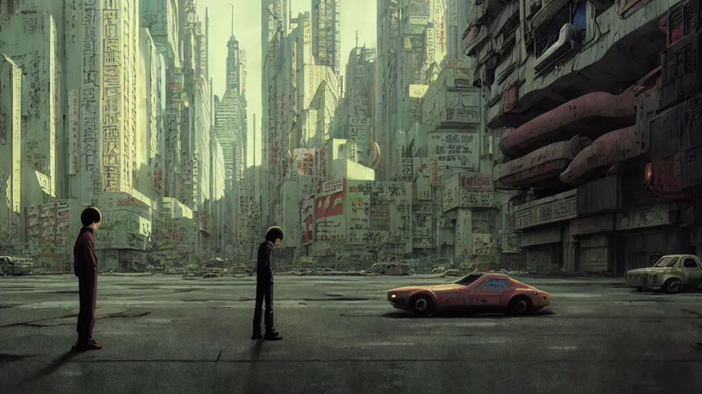 Image similar to realistic aesthetic highly detailed photography of characters in akira scene, characters with hyperrealistic highly detailed faces. from akira by katsuhiro otomo and alejandro hodorovski and denis villeneuve and gregory crewdson style with many details by mike winkelmann and vincent di fate in sci - fi style. volumetric natural light hyperrealism photo on dsmc 3 system