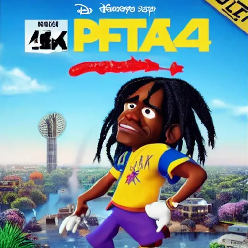 Prompt: Rapper Chief Keef Seen I’m Pixar animated movie 4k quality super realistic