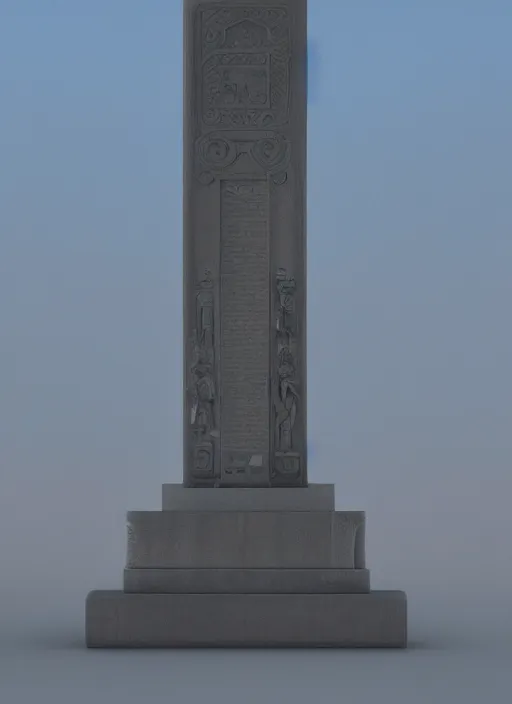 Image similar to highly detailed realistic architecture 3 d render of a futurisctic stele monument made from little atomiums brussels standing near a highway, archdaily, made in unreal engine 4 octane render