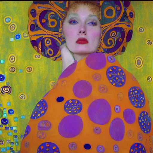 Image similar to pretty alien princess, gustav klimt